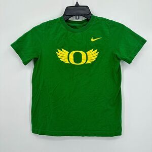 Oregon Ducks Nike Tshirt Kids Medium Green Yellow College Football Game Day Tee‎